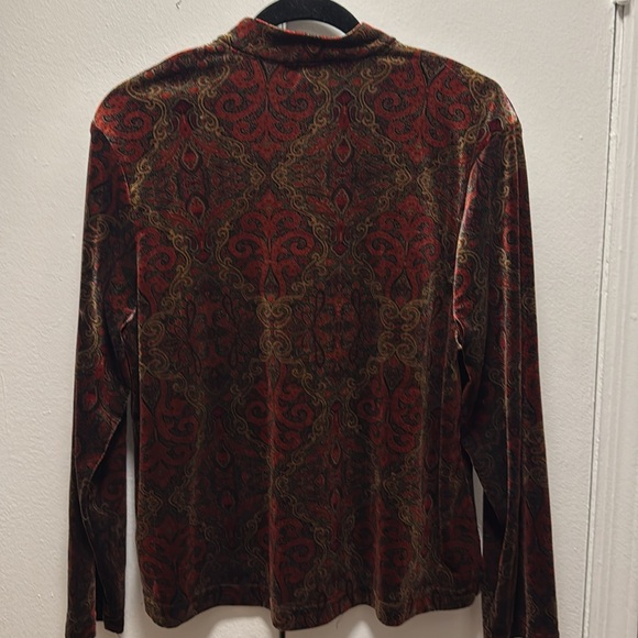 Dark velvet vintage paisley shirt. In great condition! - Picture 5 of 6